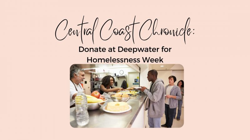 Donate at Deepwater for Homelessness Week